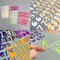 Wrapables Metallic Alphabet Letters and Numbers Adhesive Stickers for Scrapbooking, Stationery, Arts & Crafts Projects, Decals and Signage (12 Sheets)